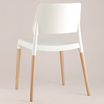 Пластиковый стул на ножках из массива бука Ferret White 4 шт варинант исполнения - 5 | Loft Concept в Красноярске