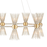 Люстра круглая с фактурными абажурами из тонких металлических палочек Wild Thorns варинант исполнения - 1 | Loft Concept в Красноярске