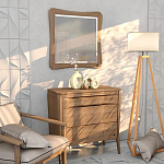 Зеркало квадратное c деревянной рамой из массива дуба Tasteful Furniture варинант исполнения - 3 | Loft Concept в Красноярске