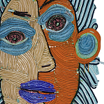 Арт-Объект плетеный из нитей Абстрактный портрет Joana Schneider  варинант исполнения - 1 | Loft Concept в Красноярске