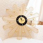 Часы настенные из металла в виде солнца с чёрным циферблатом Mirror Tower Clock варинант исполнения - 4 | Loft Concept в Красноярске