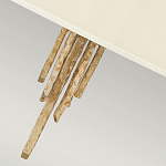 Люстра подвесная с широким белым текстильным абажуром и вертикальными декоративными элементами Hinkley варинант исполнения - 4 | Loft Concept в Красноярске