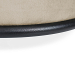 Банкетка круглая бежевый велюр на 4-х металлических ножках черного цвета SANJAY варинант исполнения - 3 | Loft Concept в Красноярске