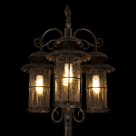 Уличный фонарь с тремя стеклянными плафонами и коваными элементами Elysian Lanterns варинант исполнения - 5 | Loft Concept в Красноярске