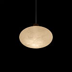 Подвесной светильник с плафоном в виде эллипса из белого алебастра Cryptocrystalline Stone варинант исполнения - 4 | Loft Concept в Красноярске