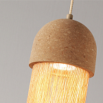 Подвесной светильник натуральная пробка с бахромой Natural Cork варинант исполнения - 3 | Loft Concept в Красноярске