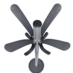 Вешалка серого цвета с 4-мя крючками из пластика Curves Hangers варинант исполнения - 2 | Loft Concept в Красноярске