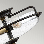 Потолочный светильник со стеклянным плафоном на изогнутых кронштейнах Quoizel  варинант исполнения - 6 | Loft Concept в Красноярске