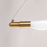 Люстра горизонтальная с волнистым белым плафоном Golden Swirl варинант исполнения - 9 | Loft Concept в Красноярске