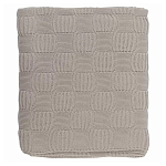 Плед из хлопка рельефной вязки бежево-серого цвета Waffle Comfort варинант исполнения - 4 | Loft Concept в Красноярске