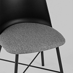 Стул из прочного пластика на металлическом основании Anora Black варинант исполнения - 7 | Loft Concept в Красноярске