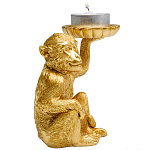 Подсвечник золотая обезьяна с блюдцем Golden Monkey варинант исполнения - 2 | Loft Concept в Красноярске