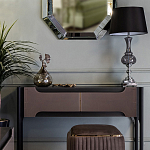 Настольная лампа с черным конусообразным абажуром Glass Flask варинант исполнения - 1 | Loft Concept в Красноярске