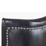 Кресло из натуральной кожи на 4-х деревянных ножках из массива бука Daniel Leather Armchair black варинант исполнения - 5 | Loft Concept в Красноярске