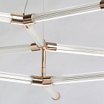 Люстра с геометрической конструкцией из вытянутых цилиндрических плафонов Hex Scaffold  варинант исполнения - 5 | Loft Concept в Красноярске