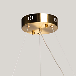 Люстра круглая золотого цвета с прозрачными рельефными стеклянными вставками Textured Glass Chandelier варинант исполнения - 11 | Loft Concept в Красноярске