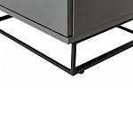 Стеллаж книжный цвета графит с 3-мя открытыми полками и дверкой Strict Lines варинант исполнения - 3 | Loft Concept в Красноярске