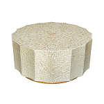 Стол кофейный с отделкой раковинами устриц Coastal Charm варинант исполнения - 2 | Loft Concept в Красноярске