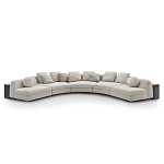 Большой угловой Диван California трансформер с приставными деревянными модулями   варинант исполнения - 1 | Loft Concept в Красноярске