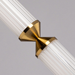 Подвесной светильник с двумя белыми рифлеными цилиндрическими плафонами Golden Swirl варинант исполнения - 7 | Loft Concept в Красноярске