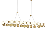 Люстра овальная с круглыми светодиодными источниками света Maxine Light варинант исполнения - 2 | Loft Concept в Красноярске