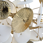 Люстра с белыми и золотистыми цветами Dahlia Flowers Lamp варинант исполнения - 5 | Loft Concept в Красноярске