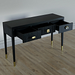 Дизайнерский Письменный стол Elsa Dreams Black с тремя ящиками варинант исполнения - 4 | Loft Concept в Красноярске