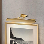 Светильник для картин цвета состаренная латунь с широким плафоном на прямоугольном основании Elstead Lighting варинант исполнения - 6 | Loft Concept в Красноярске