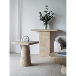 Столик приставной с квадратной столешницей Textured Cream Table варинант исполнения - 7 | Loft Concept в Красноярске