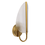 Бра с изогнутым рельефным плафоном Textured Glass варинант исполнения - 1 | Loft Concept в Красноярске