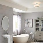 Потолочный светильник с цилиндрическим плафоомн из опалового матового стекла с металлическим обручем Feiss варинант исполнения - 5 | Loft Concept в Красноярске