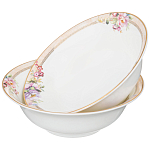 Сервиз столовый из фарфора белый с цветочным принтом на 6 персон 23 предмета Flower Porcelain Collection варинант исполнения - 1 | Loft Concept в Красноярске