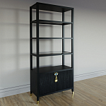 Стеллаж со стеклянными полками Elsa Dreams Black варинант исполнения - 1 | Loft Concept в Красноярске