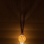 Торшер из перламутра на металлическом каркасе Indonesian Comet варинант исполнения - 4 | Loft Concept в Красноярске