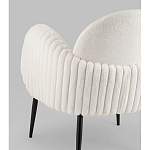 Полукресло Wave Stripes букле белый варинант исполнения - 3 | Loft Concept в Красноярске