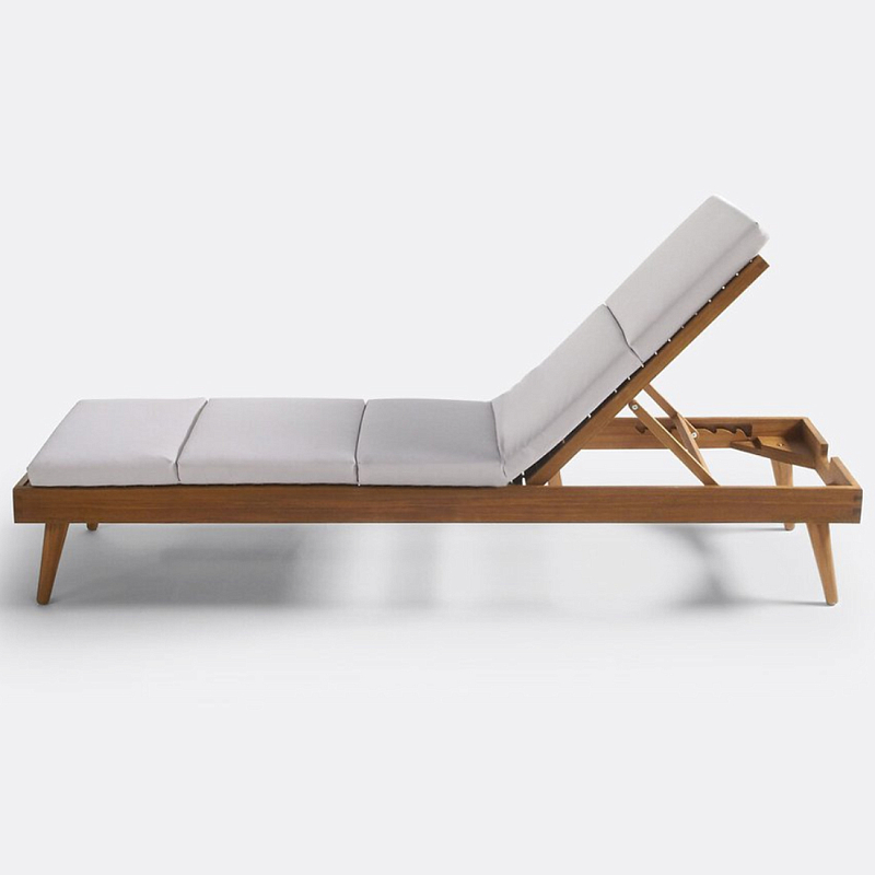 Шезлонг из эвкалипта Madara Серый Коричневый в Красноярске | Loft Concept 