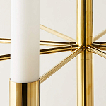 Люстра золотая с 16-ю тонкими цилиндрическими плафонами Shoulders варинант исполнения - 4 | Loft Concept в Красноярске