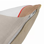 Подушка декоративная хлопковая бежевого цвета с абстрактным принтом Elysian Flow Sand варинант исполнения - 4 | Loft Concept в Красноярске