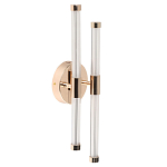 Бра с круглым основанием золотого цвета и двумя вертикальными плафонами Hex Scaffold варинант исполнения - 1 | Loft Concept в Красноярске