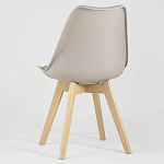 Стул с основой из пластика и мягким сиденьем Arvika Beige варинант исполнения - 5 | Loft Concept в Красноярске