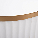 Консоль с ящиком белая с золотом Textured White Console with Gold варинант исполнения - 3 | Loft Concept в Красноярске