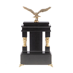 Часы настольные из яшмы и бронзы с декором в виде горного орла Eagle Stone Clock варинант исполнения - 4 | Loft Concept в Красноярске