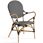 Кресло плетеное из ротанга Ronald Black White Rattan Chair варинант исполнения - 1 | Loft Concept в Красноярске