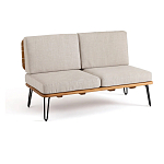 Двухместный диван из акации без подлоконтиков Amra варинант исполнения - 1 | Loft Concept в Красноярске