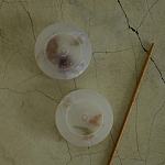 Круглая подставка под благовония из эпоксидной смолы с цветами белая Epoxy Resin Flowers Incense Stand White варинант исполнения - 4 | Loft Concept в Красноярске