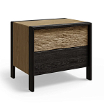 Тумба 2 ящика с подсветкой на рельефном фасаде Warm Industrial варинант исполнения - 2 | Loft Concept в Красноярске