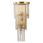 Бра с золотистым основанием и прозрачными трубками Nembus варинант исполнения - 1 | Loft Concept в Красноярске