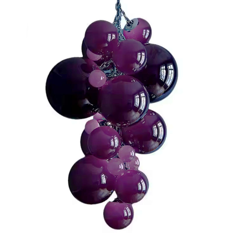 Люстра Grape Balls Сливовый цвет стекла Сливовый Люстра Grape Balls Сливовый цвет стекла Сливовый в Красноярске | Loft Concept