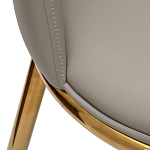 Стул бежевый из экокожи на золотых ножках Attribute of Elegance варинант исполнения - 2 | Loft Concept в Красноярске