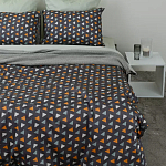 Постельное белье из сатина с принтом треугольники 150х200 см Triangular Dreams варинант исполнения - 8 | Loft Concept в Красноярске